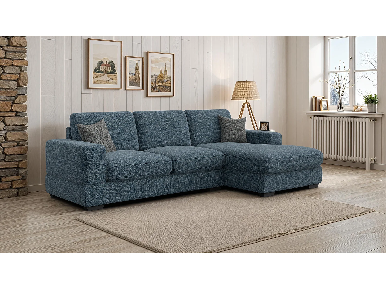 Ecksofa 4-Sitzer rechts OTTO, marineblau