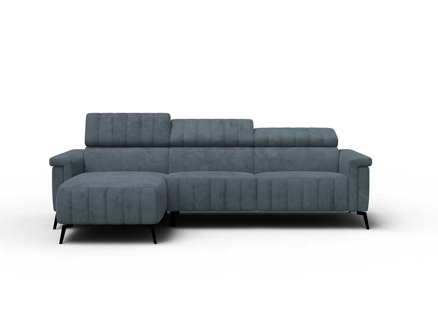 Ecksofa 4-Sitzer NORDEL, blaugrau