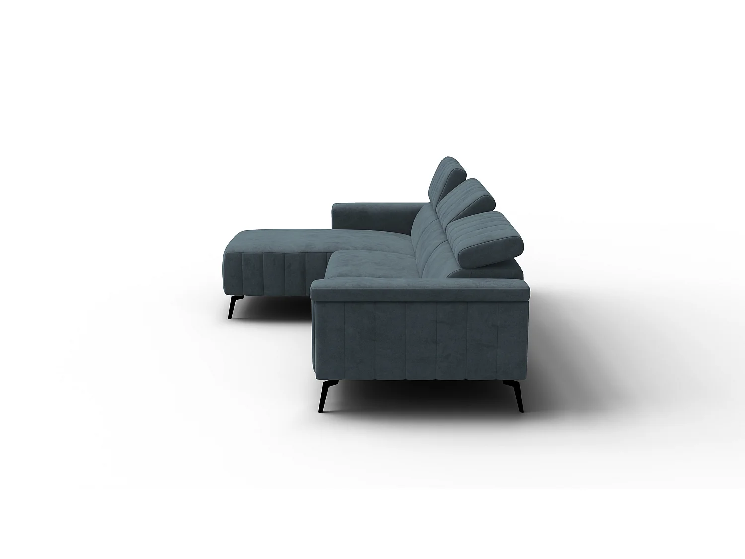 Ecksofa 4-Sitzer NORDEL, blaugrau