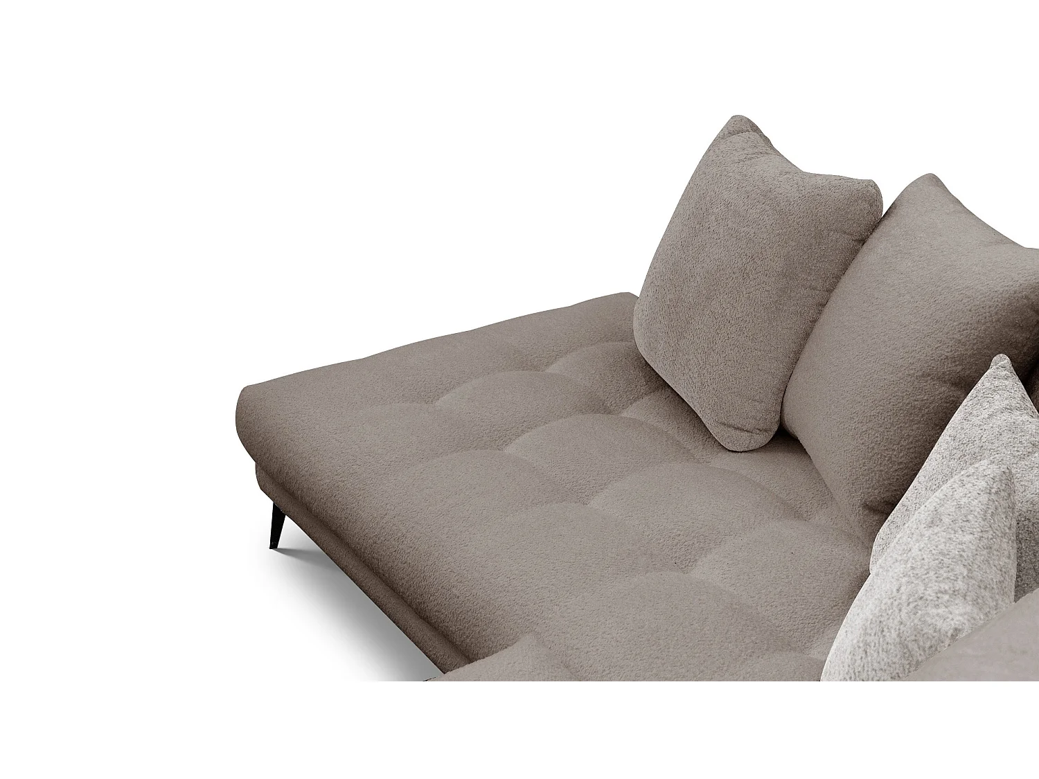 Canapé d'angle 5 places CALME, tissu beige