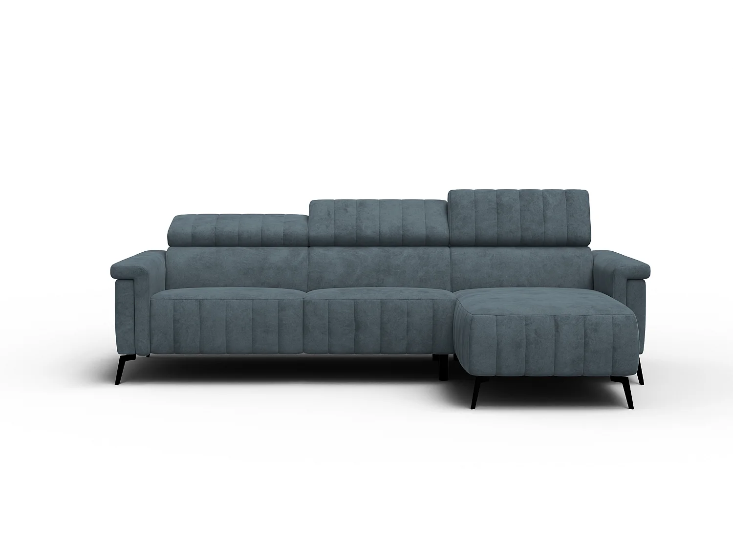 Ecksofa 4-Sitzer NORDEL, blaugrau