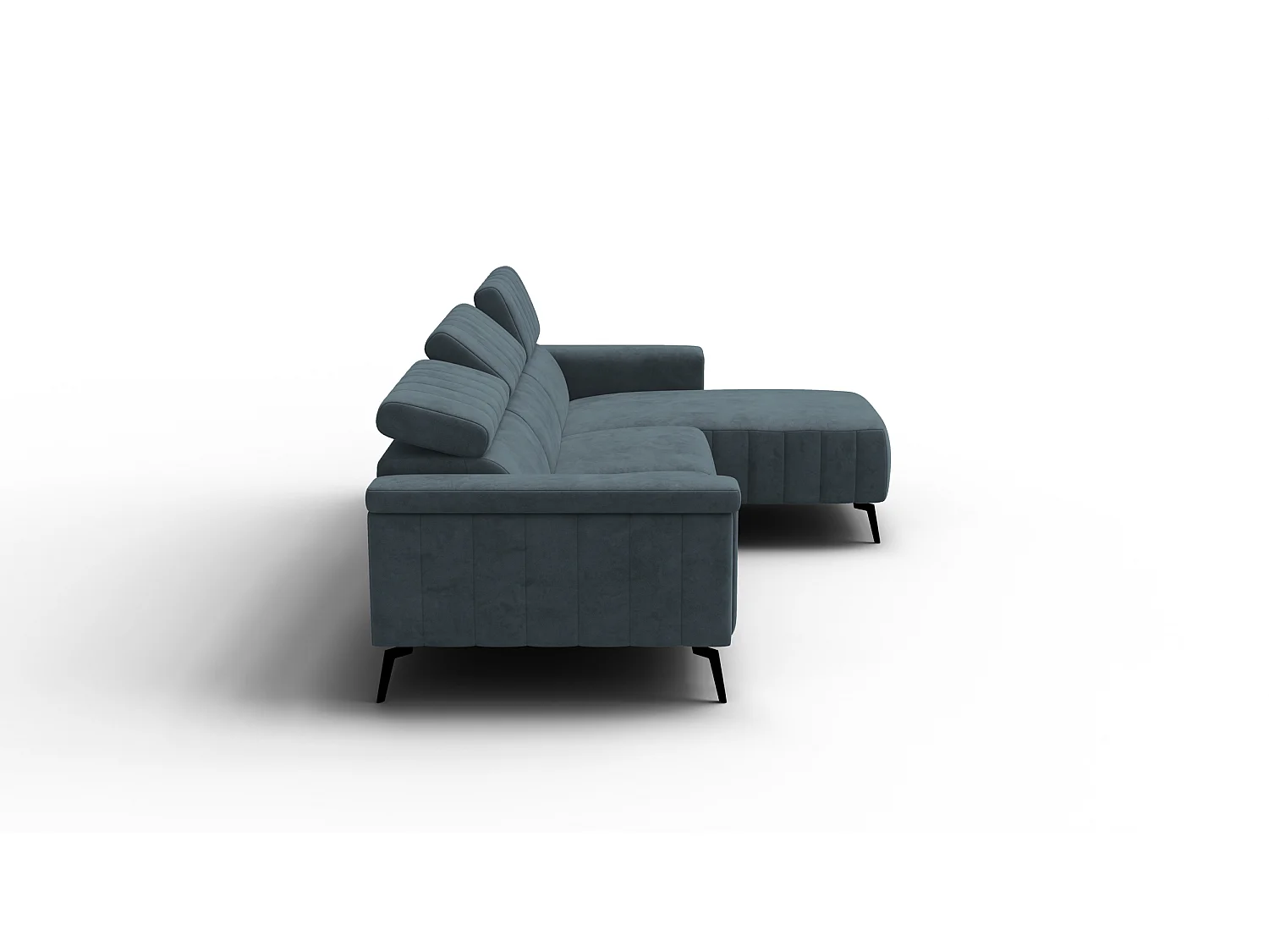 Ecksofa 4-Sitzer NORDEL, blaugrau