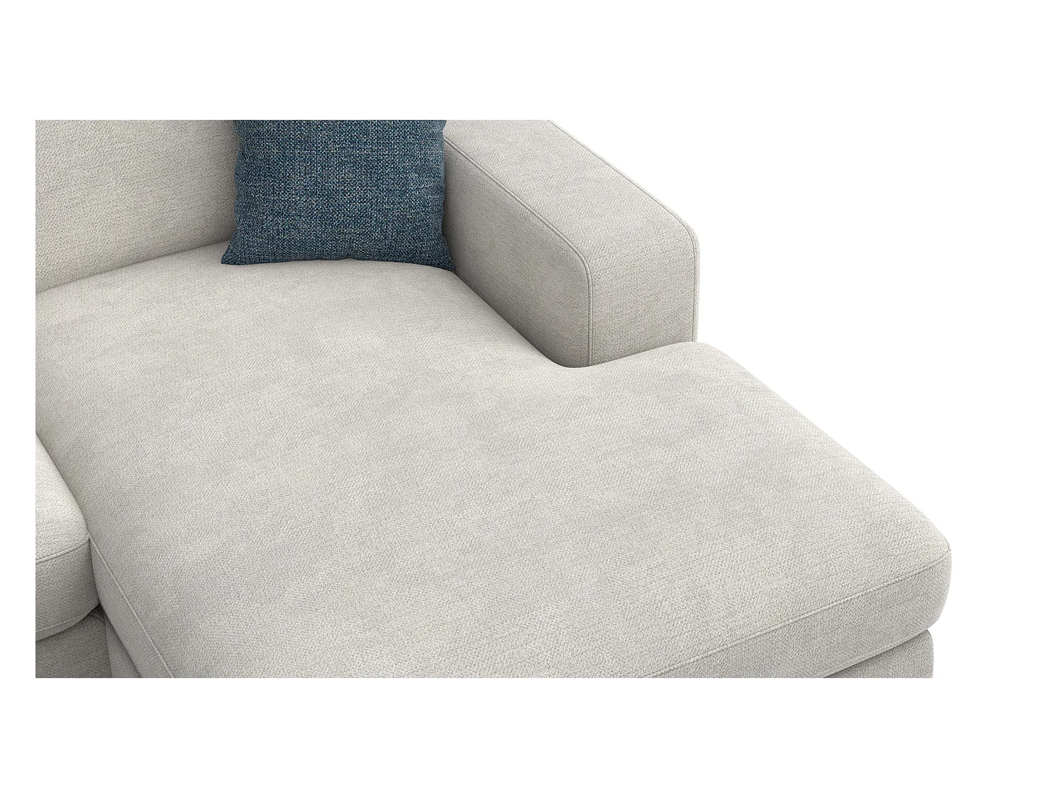Canapé d'angle droit 4 places OTTO, tissu crème