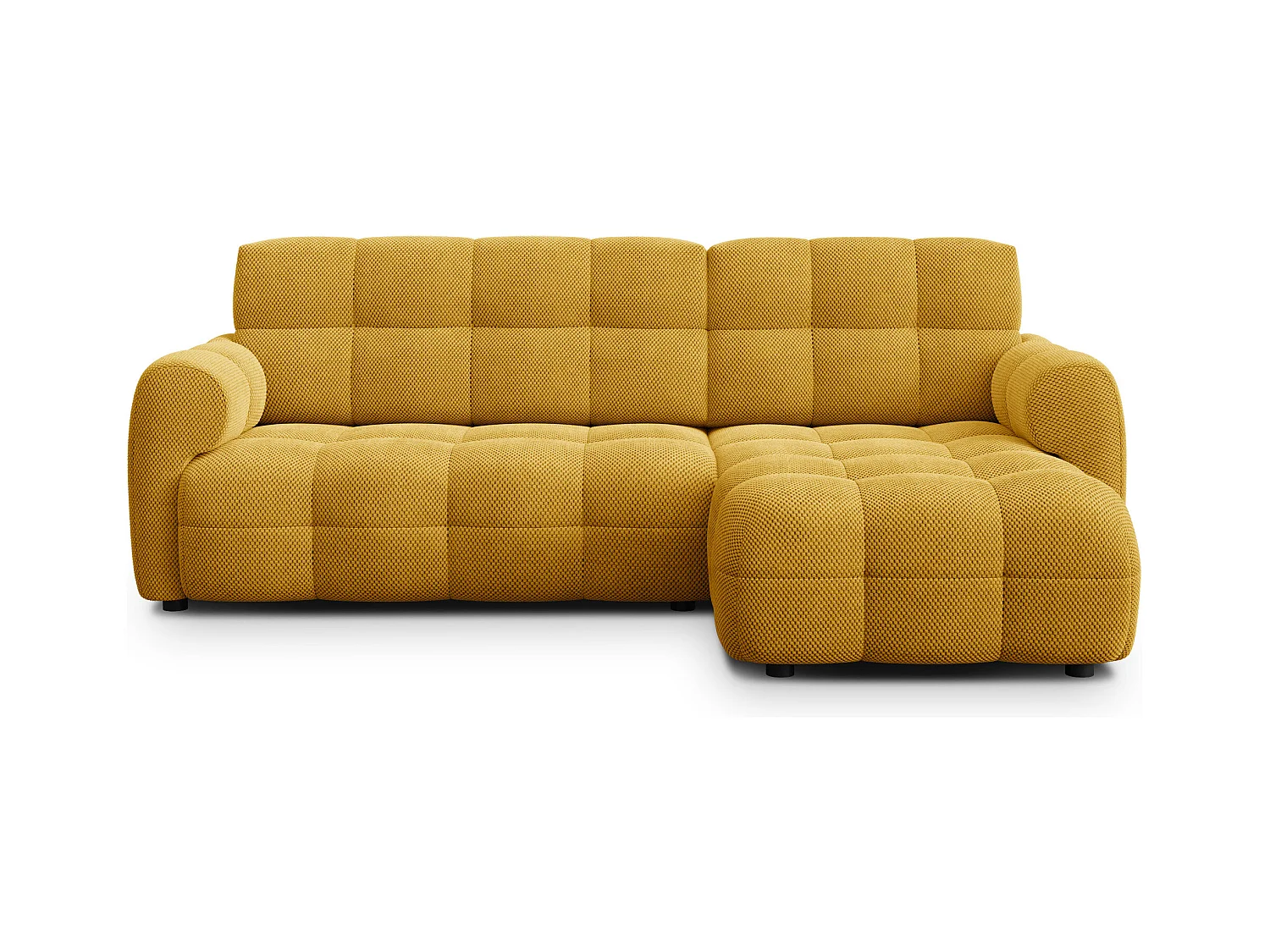 CANAPÉ D'ANGLE MELLOW 3 places, tissu jaune