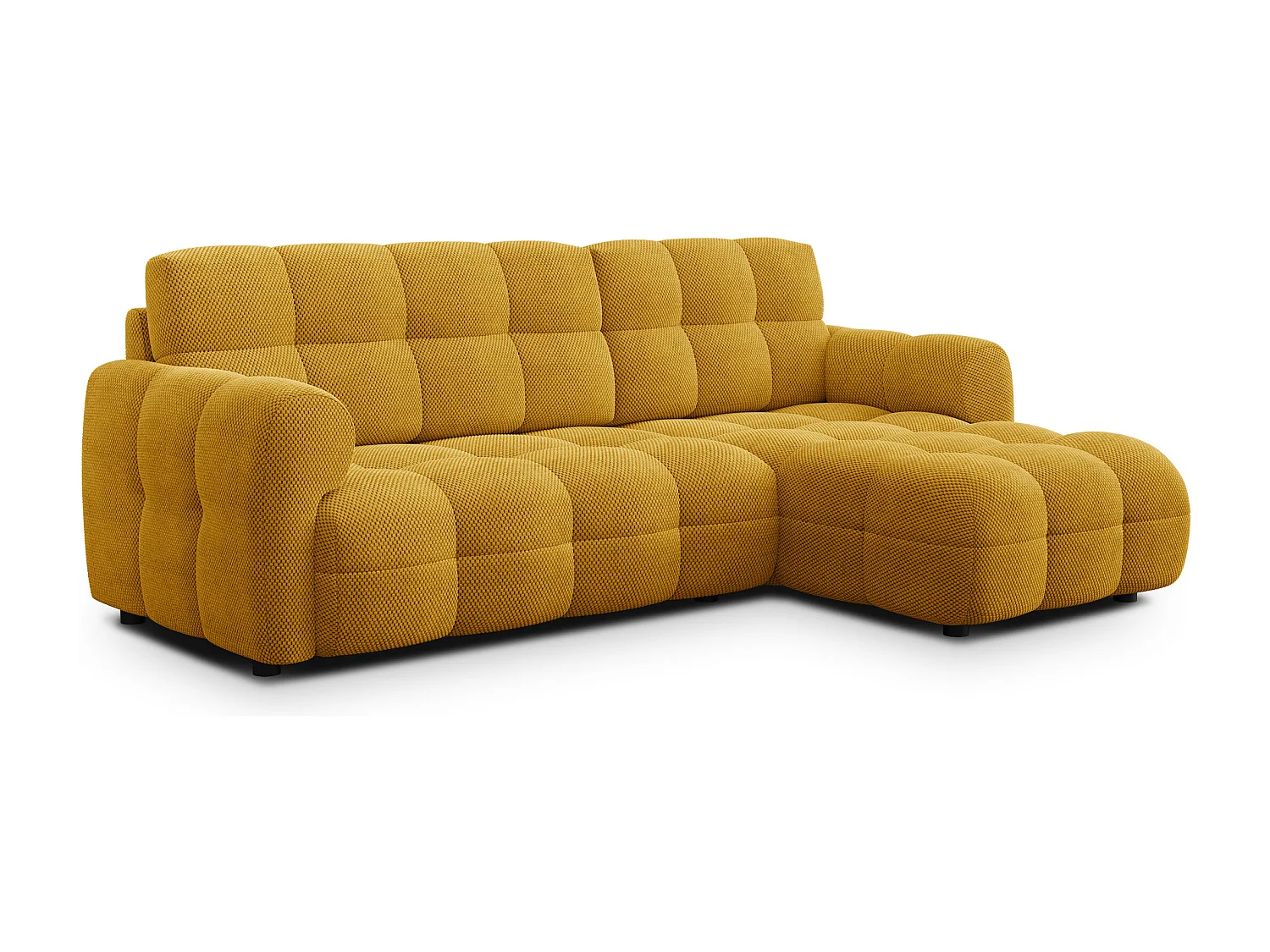 Ecksofa 3-Sitzer rechts MELLOW, safran