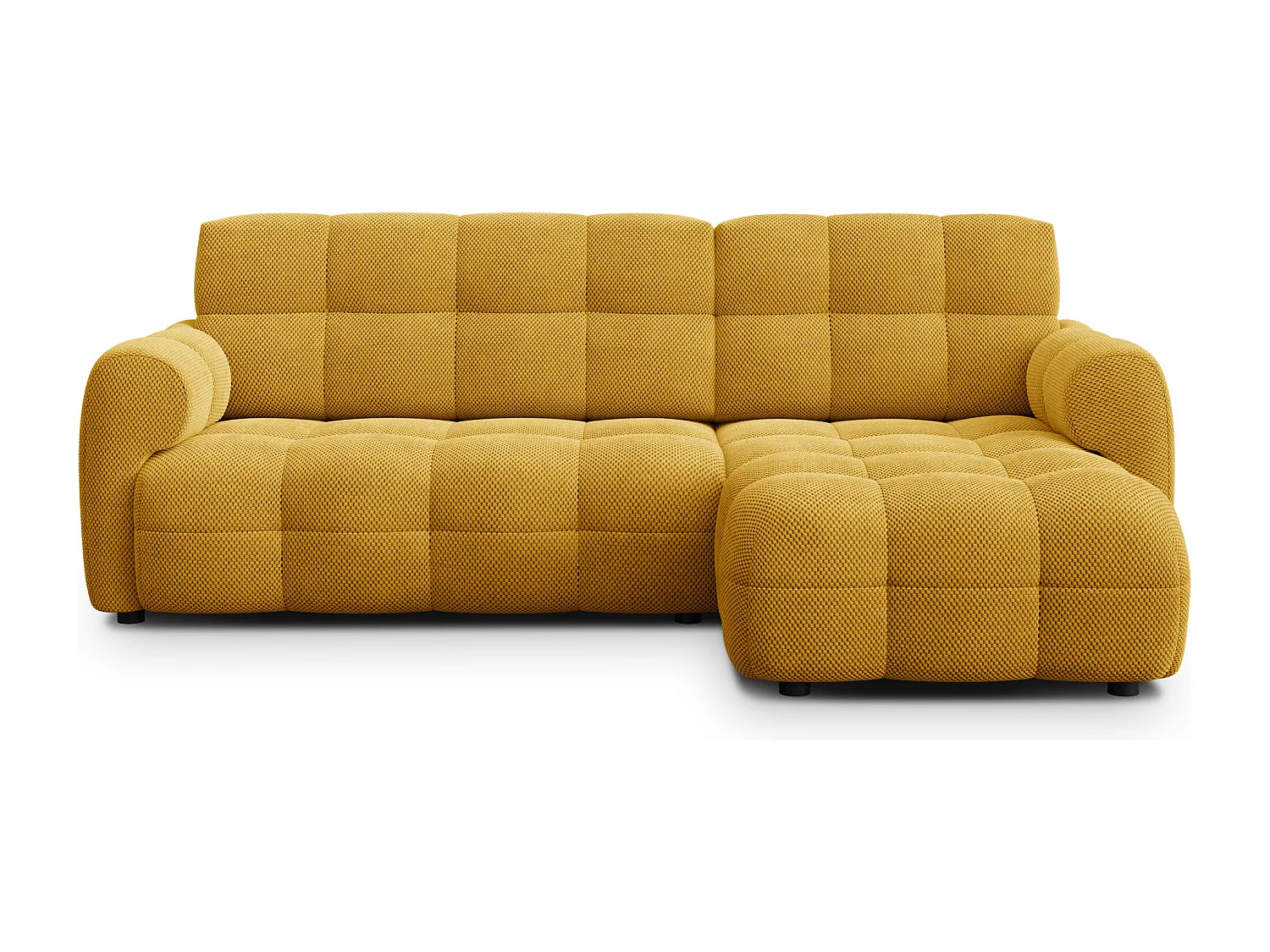 Ecksofa 3-Sitzer rechts MELLOW, safran