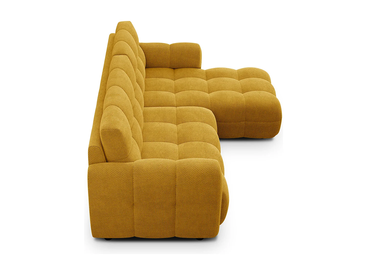 Ecksofa 3-Sitzer rechts MELLOW, safran