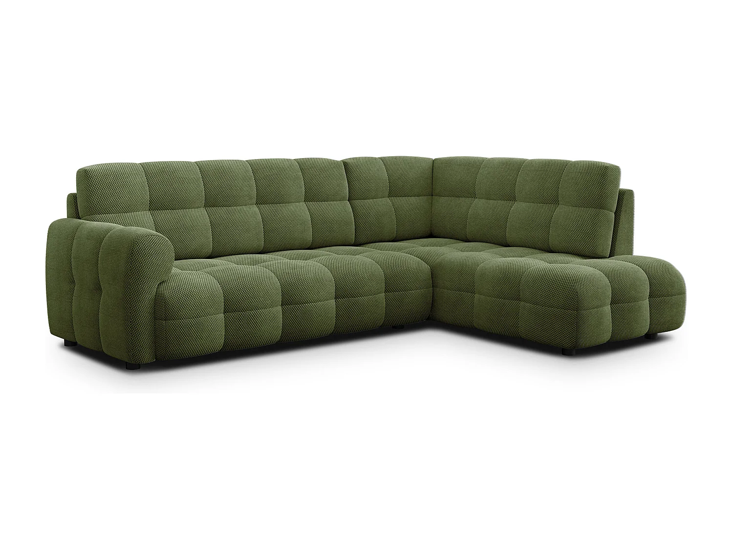 Ecksofa 5-Sitzer rechts MELLOW, olive