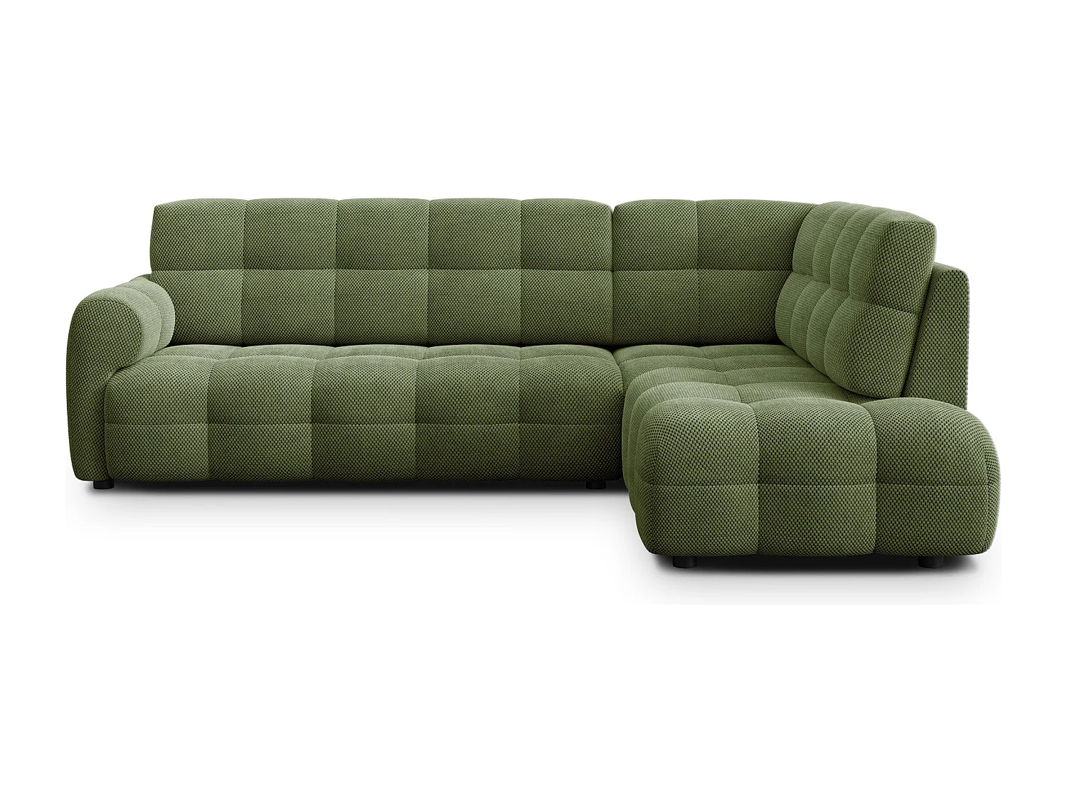 Ecksofa 5-Sitzer rechts MELLOW, olive