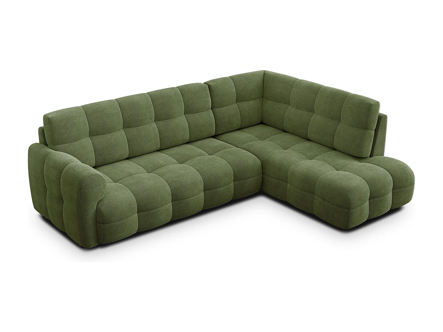 Ecksofa 5-Sitzer rechts MELLOW, olive