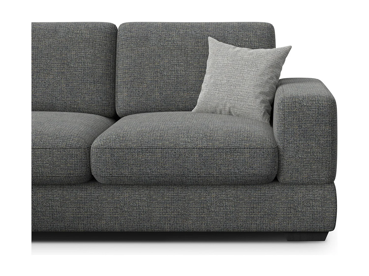 Canapé d'angle gauche 4 places OTTO, tissu anthracite