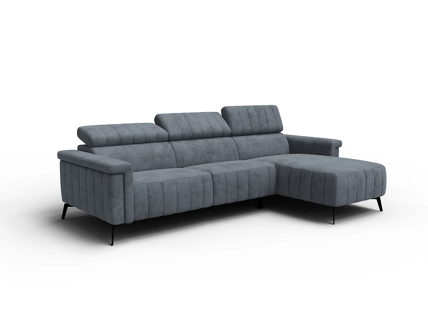 Ecksofa 4-Sitzer NORDEL, dunkelgrau