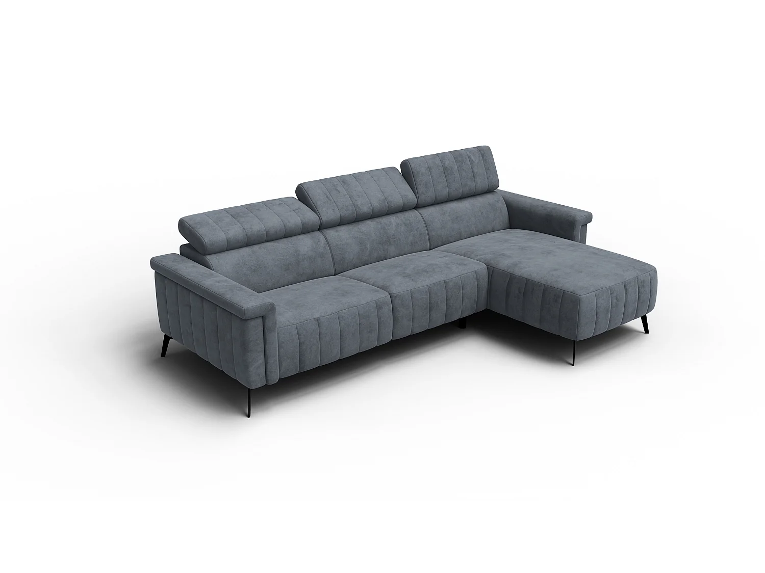 Ecksofa 4-Sitzer NORDEL, dunkelgrau