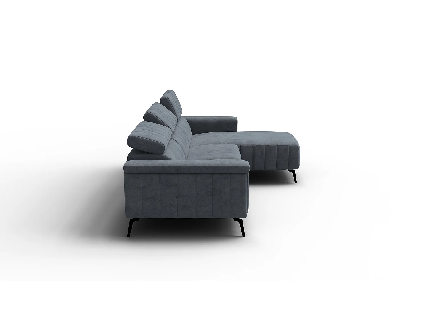 Ecksofa 4-Sitzer NORDEL, dunkelgrau