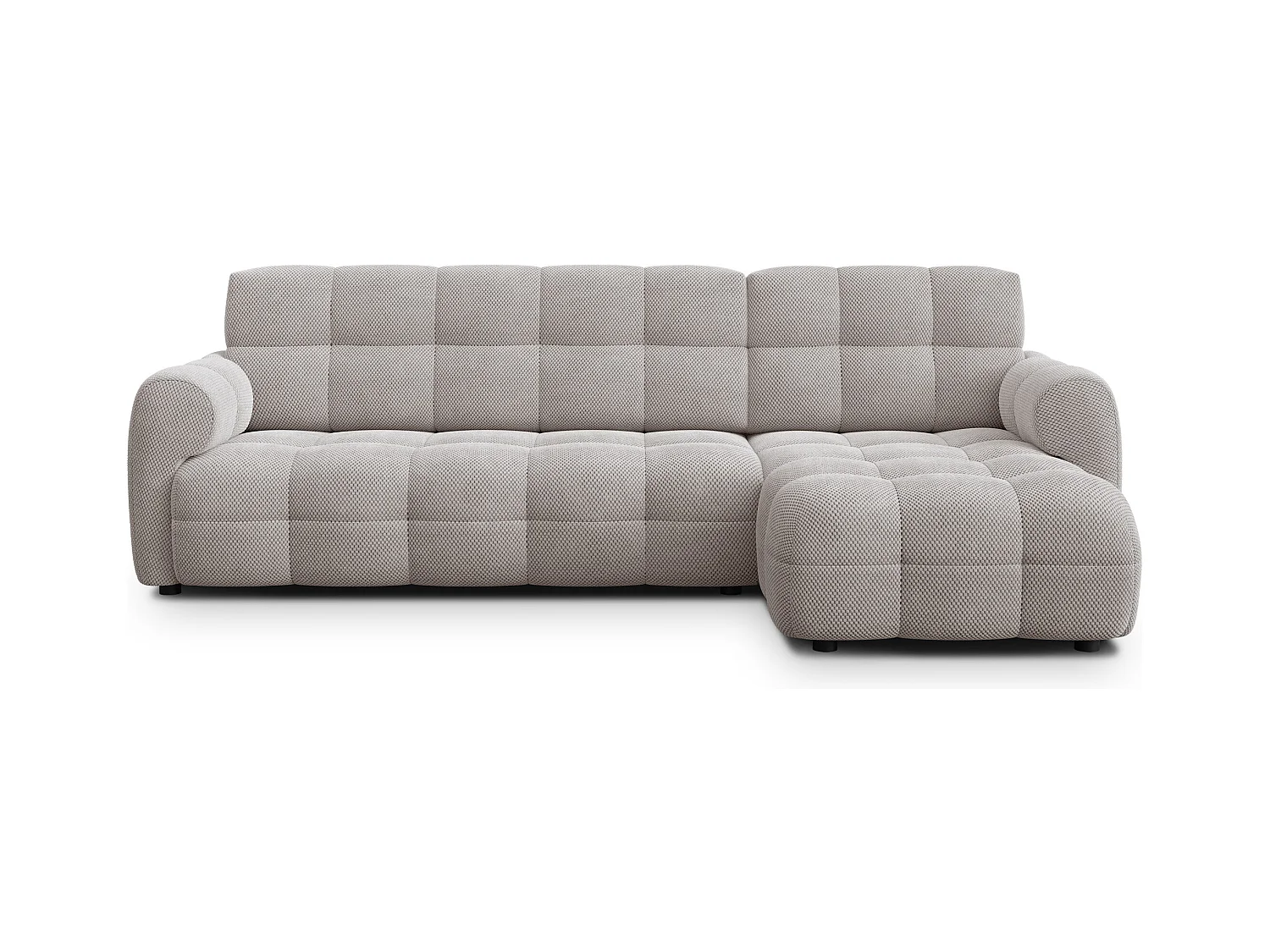 CANAPÉ D'ANGLE MELLOW 4 places, tissu beige