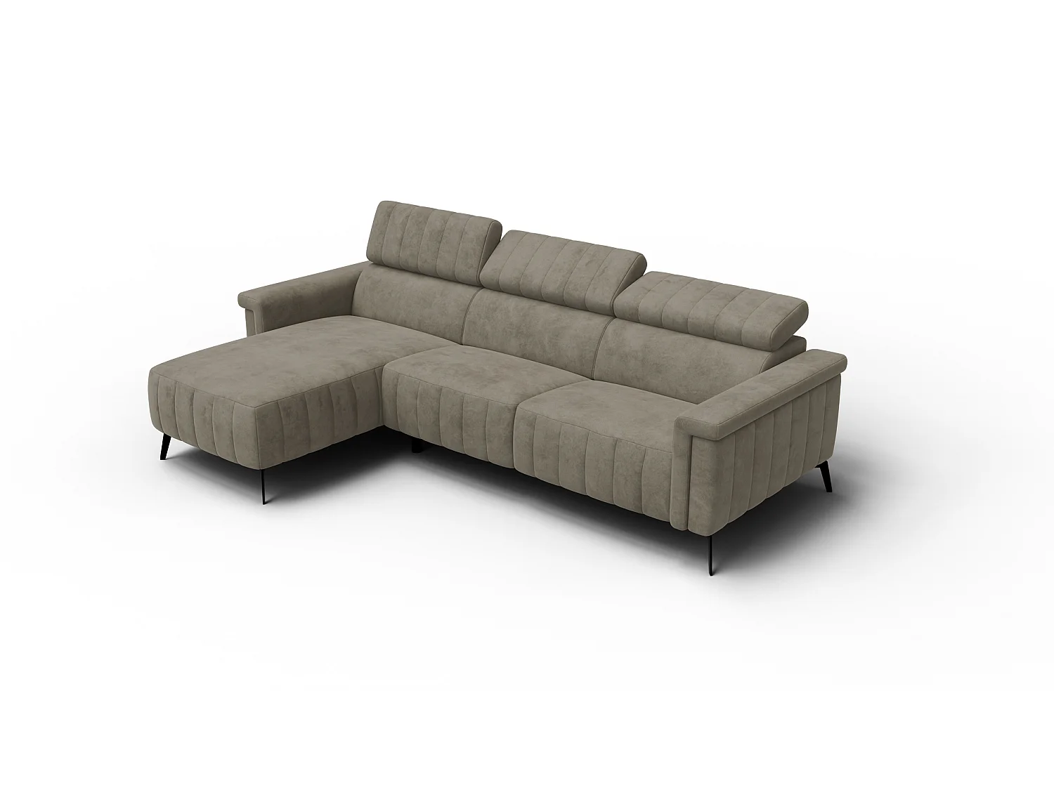 Ecksofa 4-Sitzer NORDEL, dunkles beige