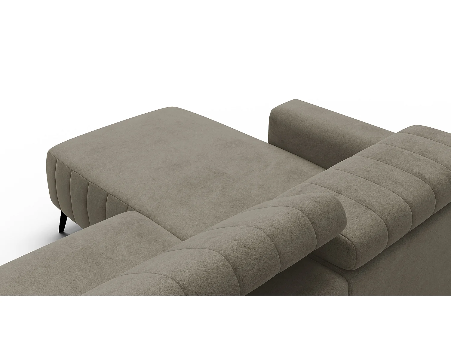 Ecksofa 4-Sitzer NORDEL, dunkles beige