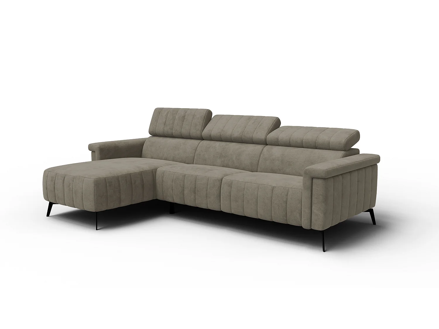 Ecksofa 4-Sitzer NORDEL, dunkles beige