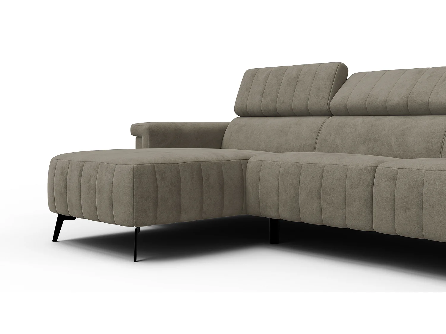 Ecksofa 4-Sitzer NORDEL, dunkles beige