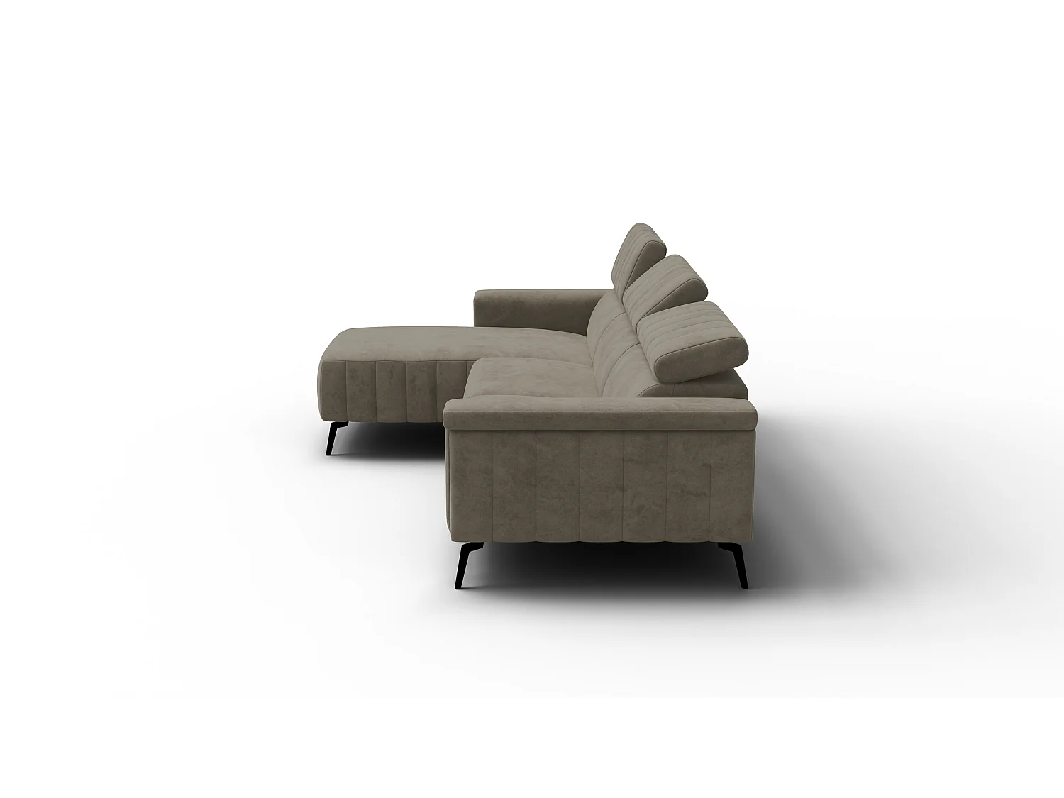 Ecksofa 4-Sitzer NORDEL, dunkles beige