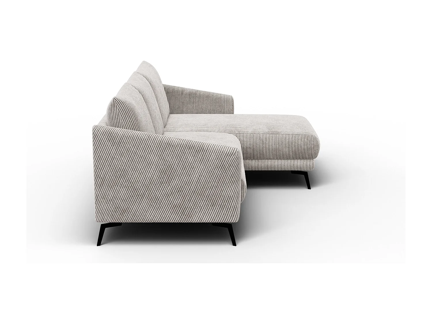 Ecksofa 3-Sitzer rechts VILT, perlweiß