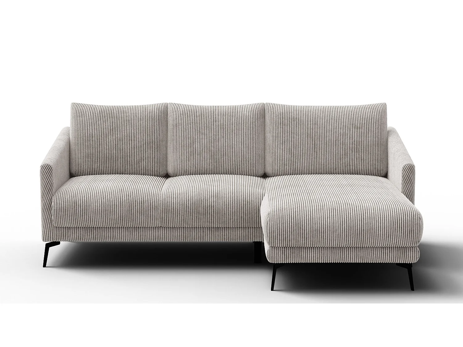 Ecksofa 3-Sitzer rechts VILT, perlweiß