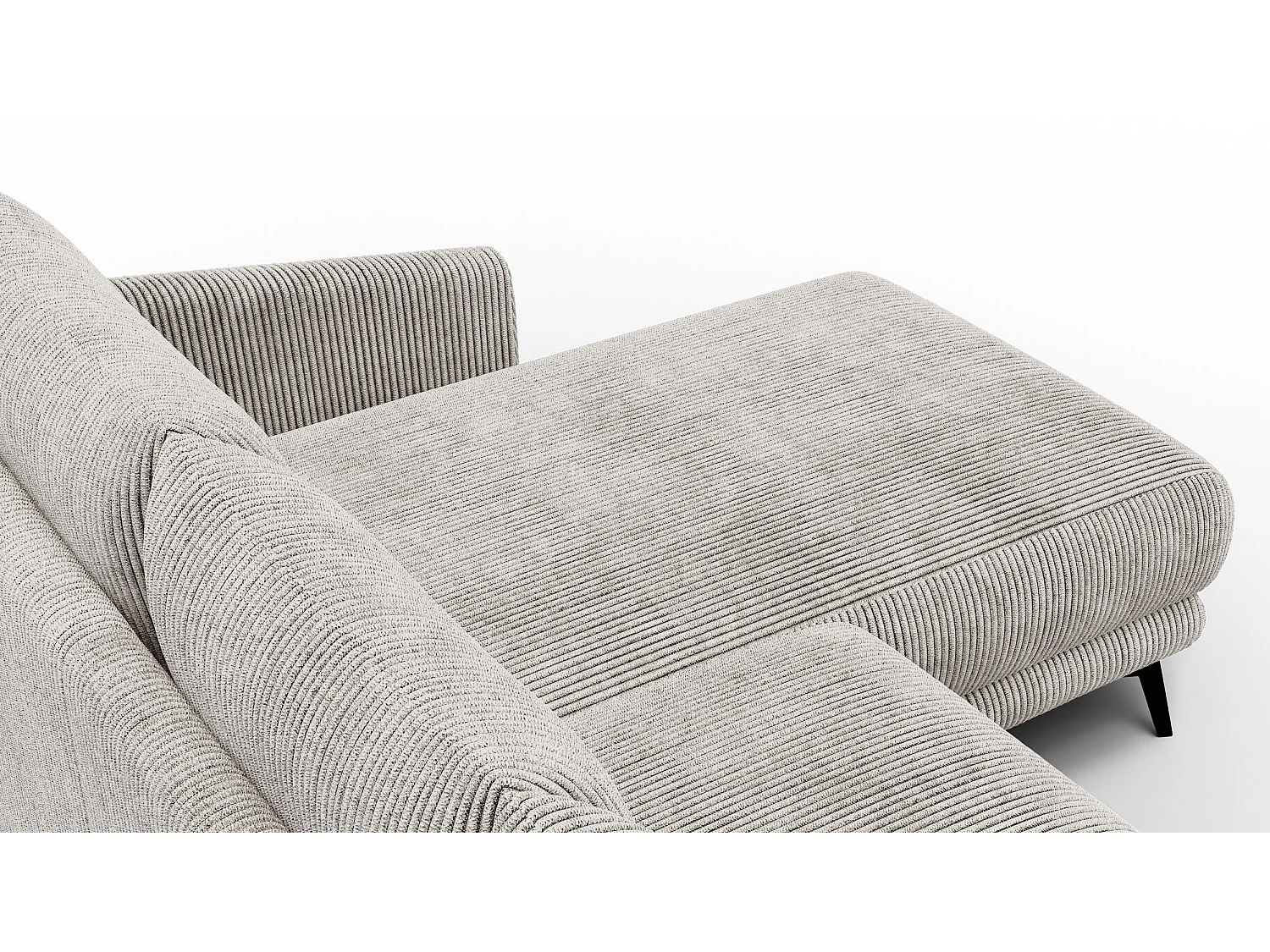 Ecksofa 3-Sitzer rechts VILT, perlweiß