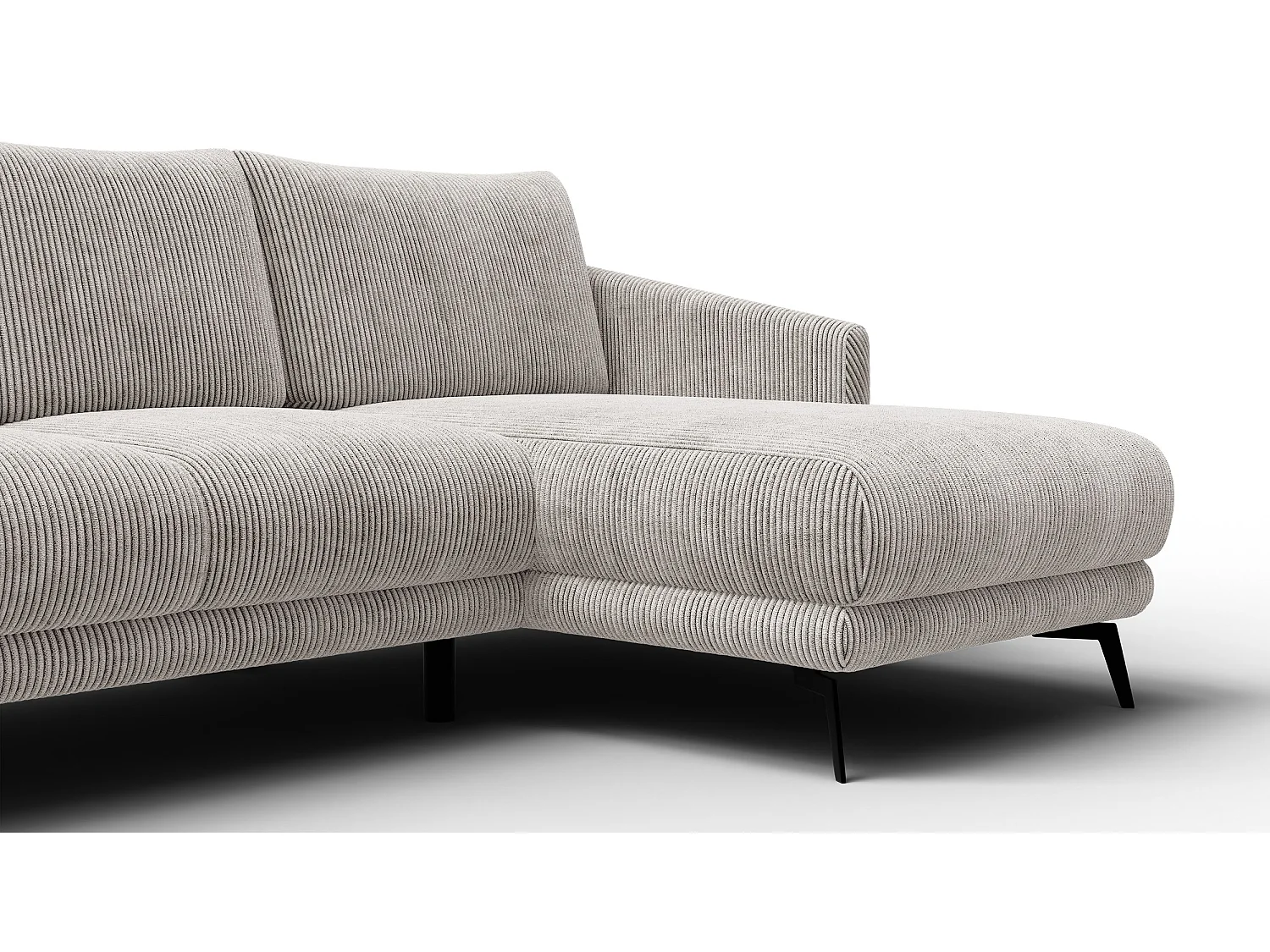 Ecksofa 3-Sitzer rechts VILT, perlweiß