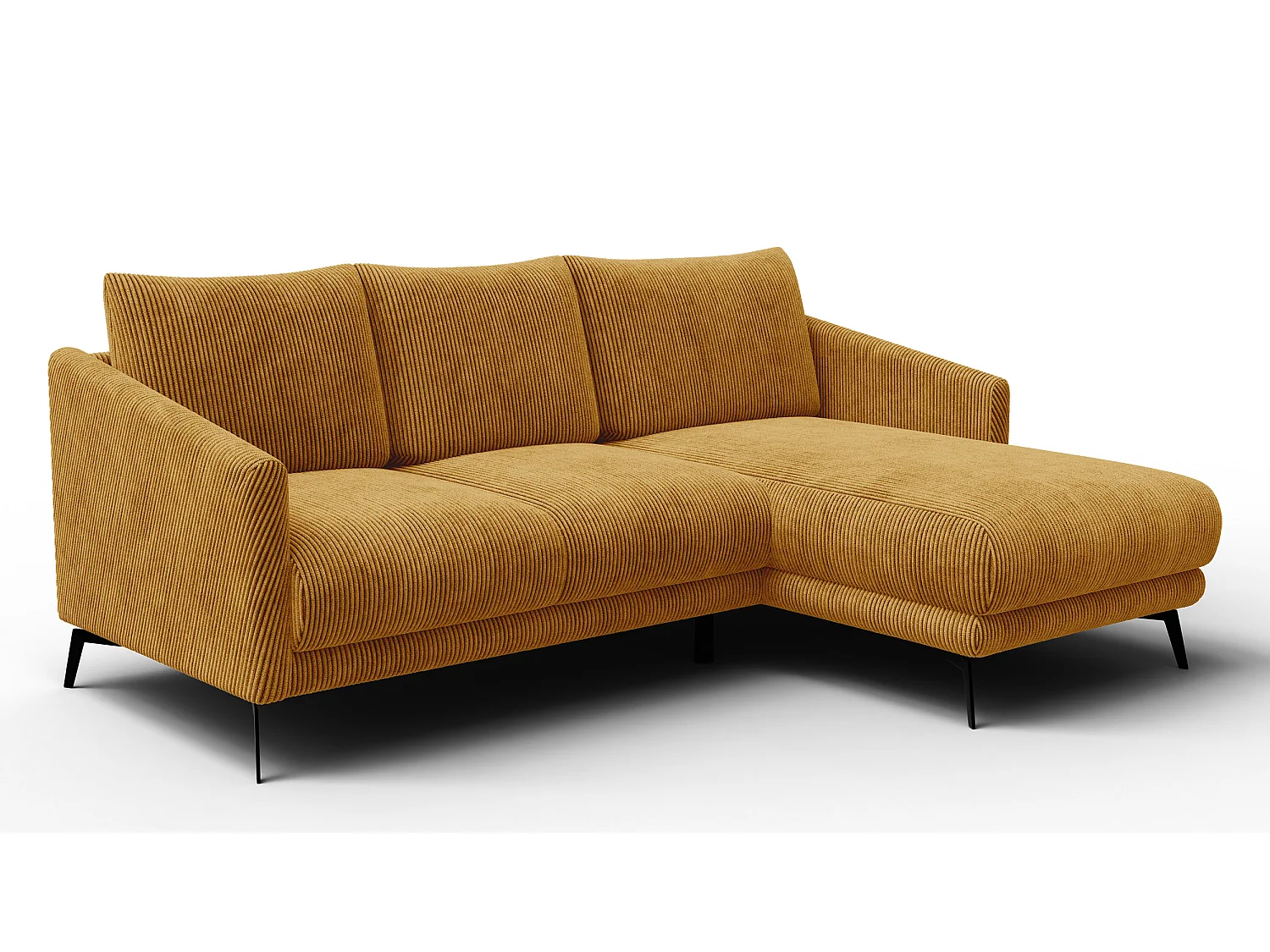 Ecksofa 3-Sitzer rechts VILT, safran