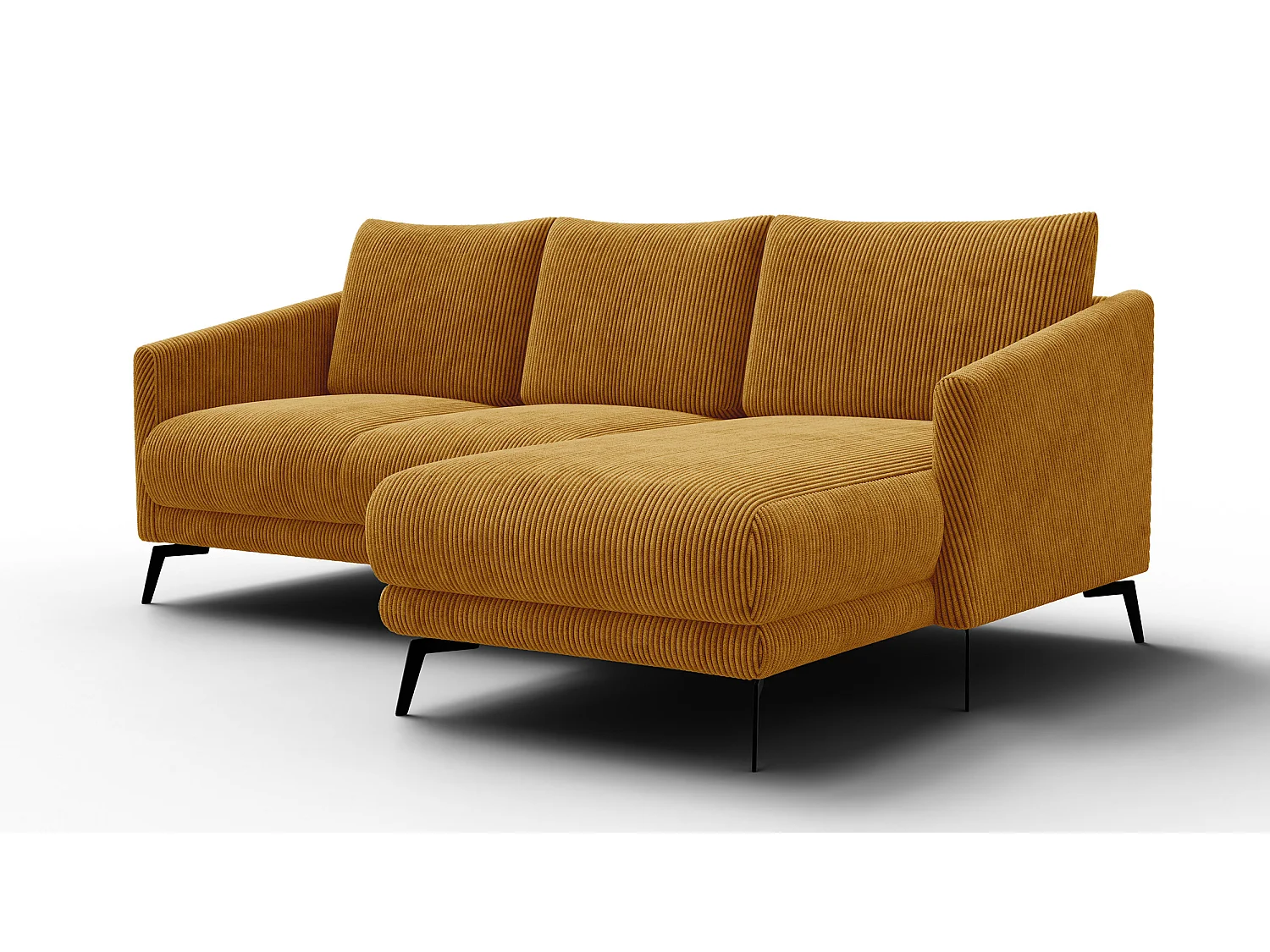 Ecksofa 3-Sitzer rechts VILT, safran