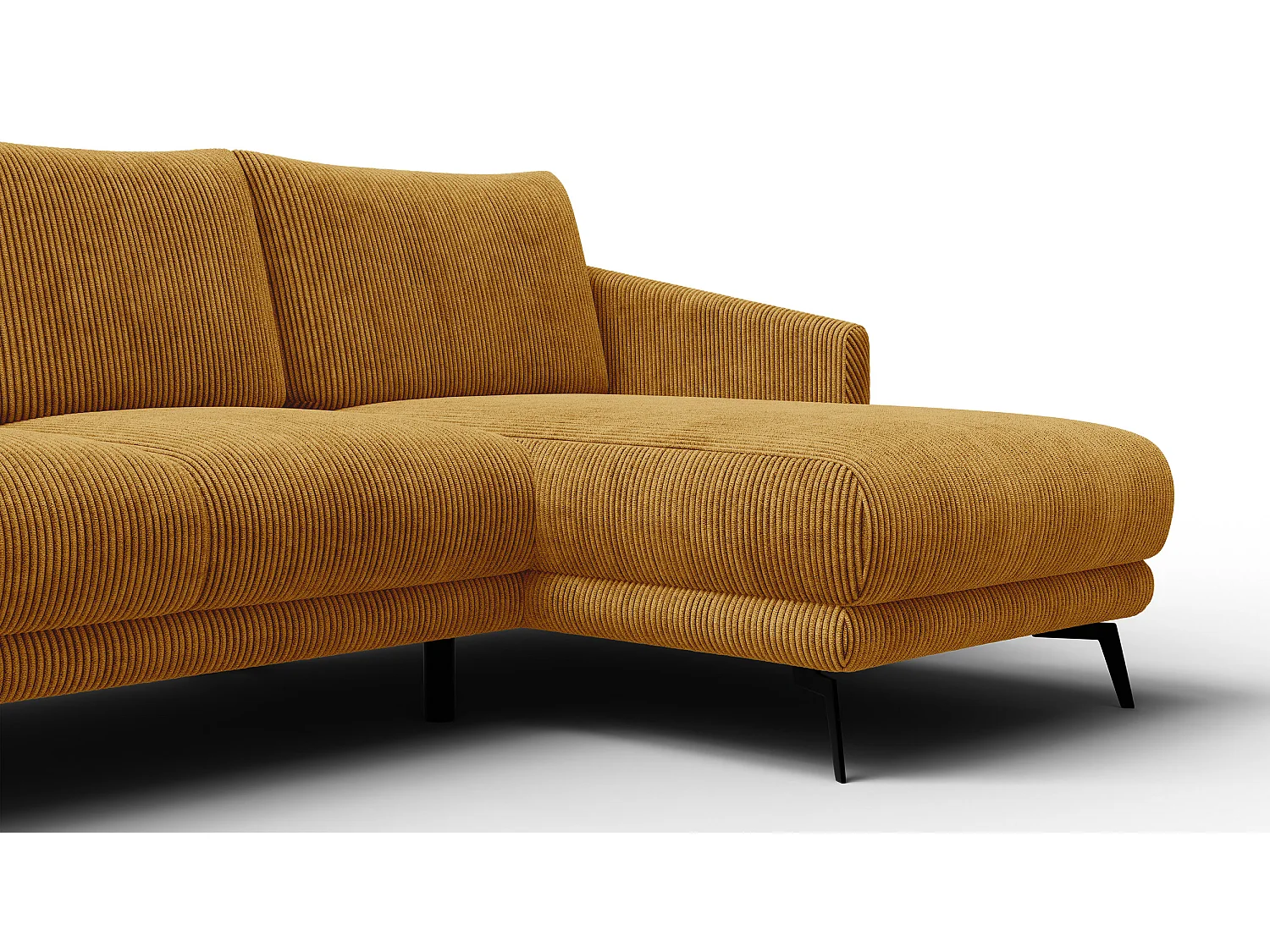 Ecksofa 3-Sitzer rechts VILT, safran