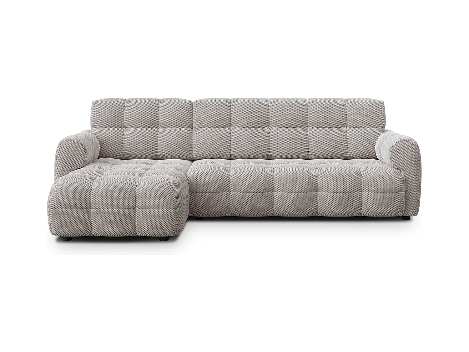 CANAPÉ D'ANGLE MELLOW 4 places, tissu beige