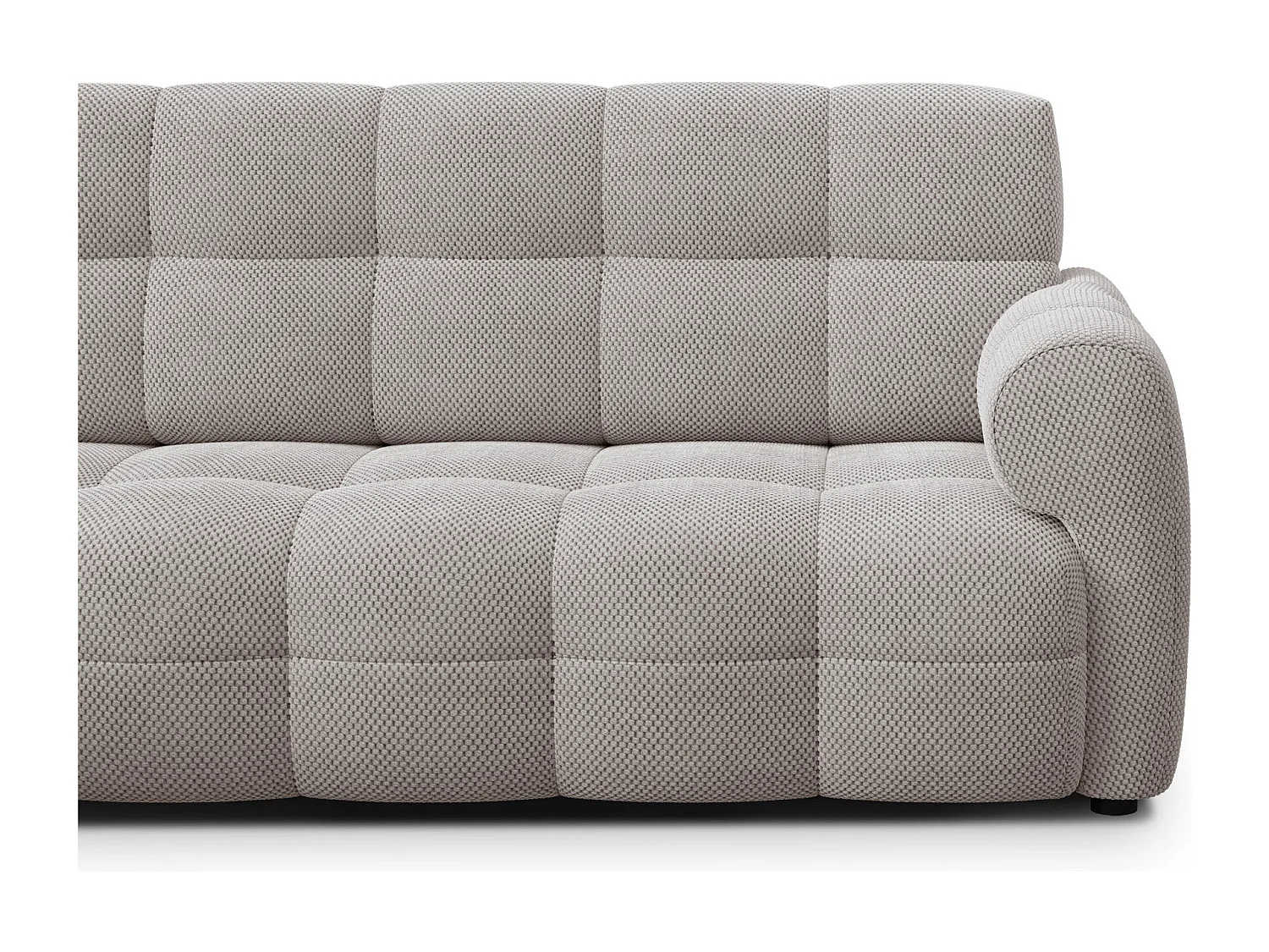 CANAPÉ D'ANGLE MELLOW 4 places, tissu beige