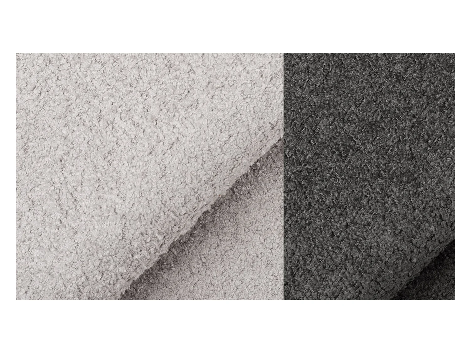 Canapé d'angle 5 places CALME, tissu gris clair