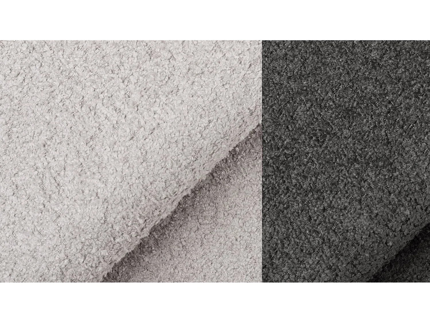 Canapé d'angle 5 places CALME, tissu gris clair