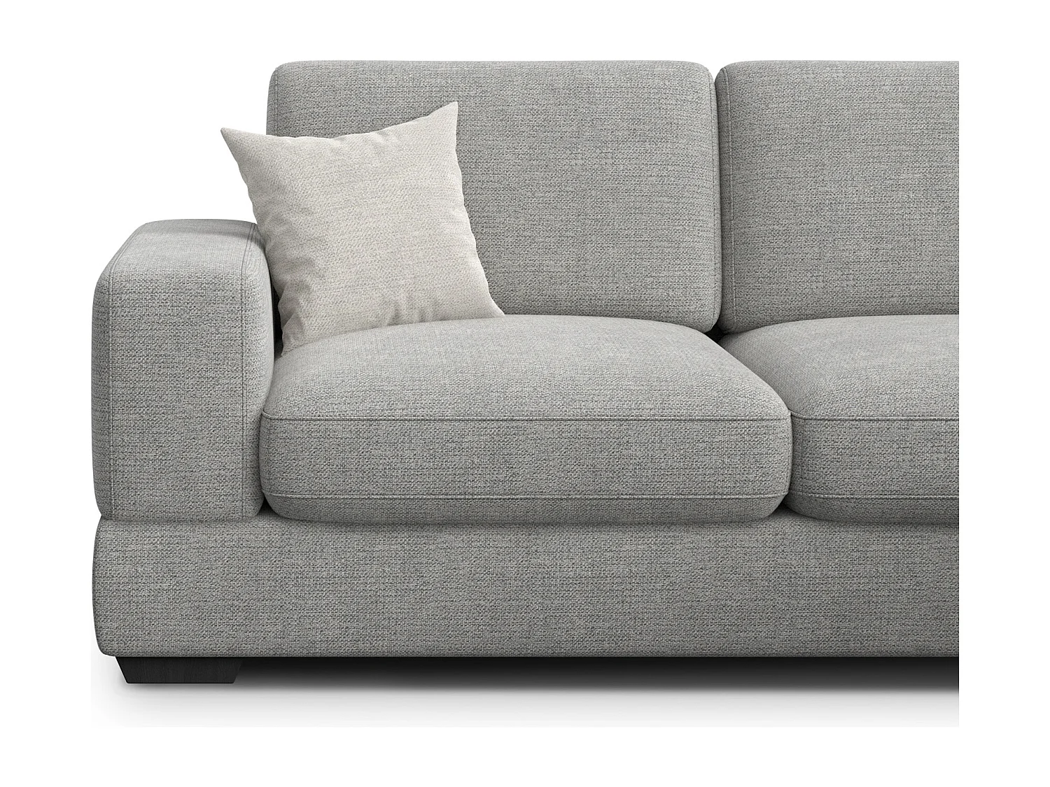 Canapé d'angle droit 5 places OTTO, tissu gris