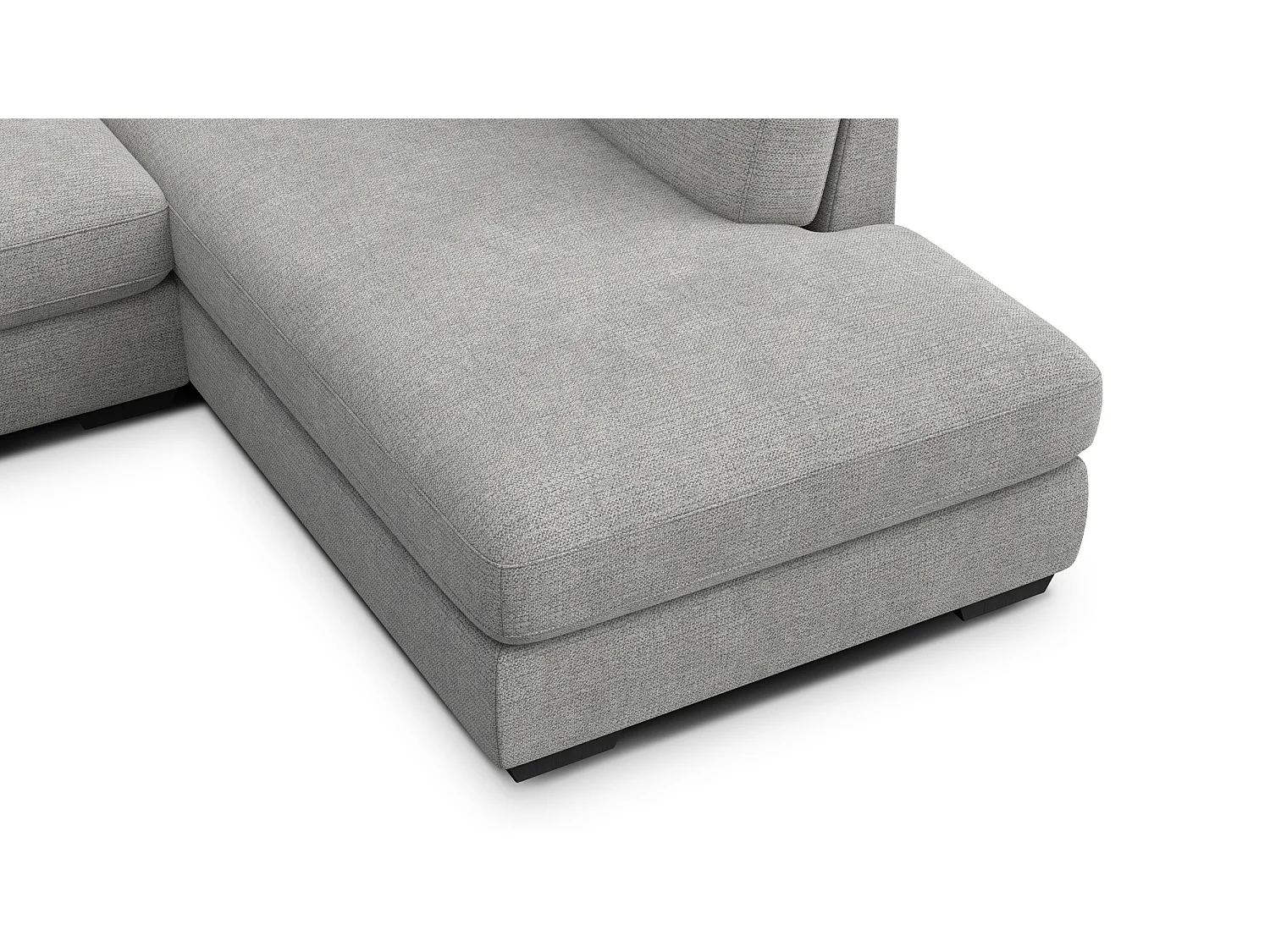 Canapé d'angle droit 5 places OTTO, tissu gris