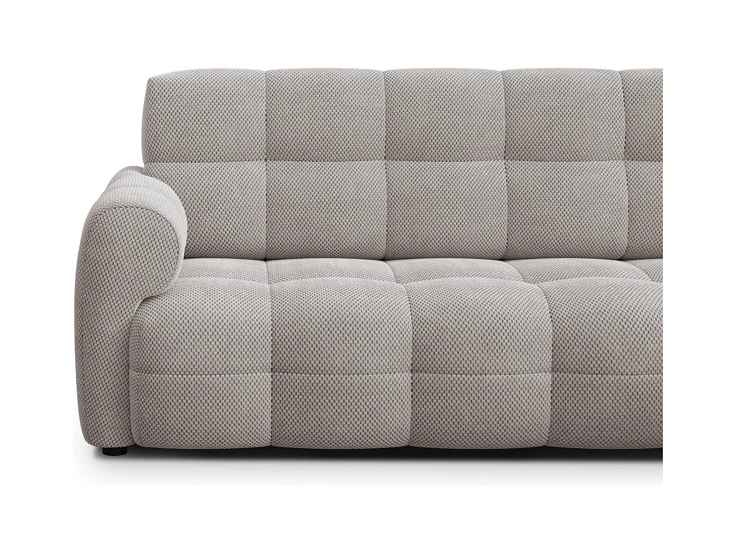 CANAPÉ D'ANGLE MELLOW 5 places, tissu beige