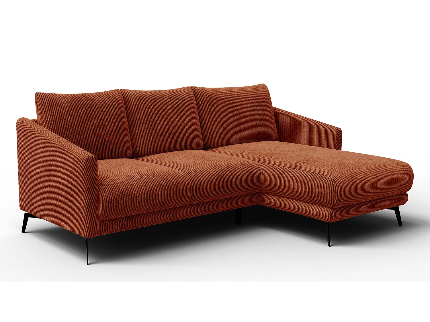 Ecksofa 3-Sitzer rechts VILT, orange