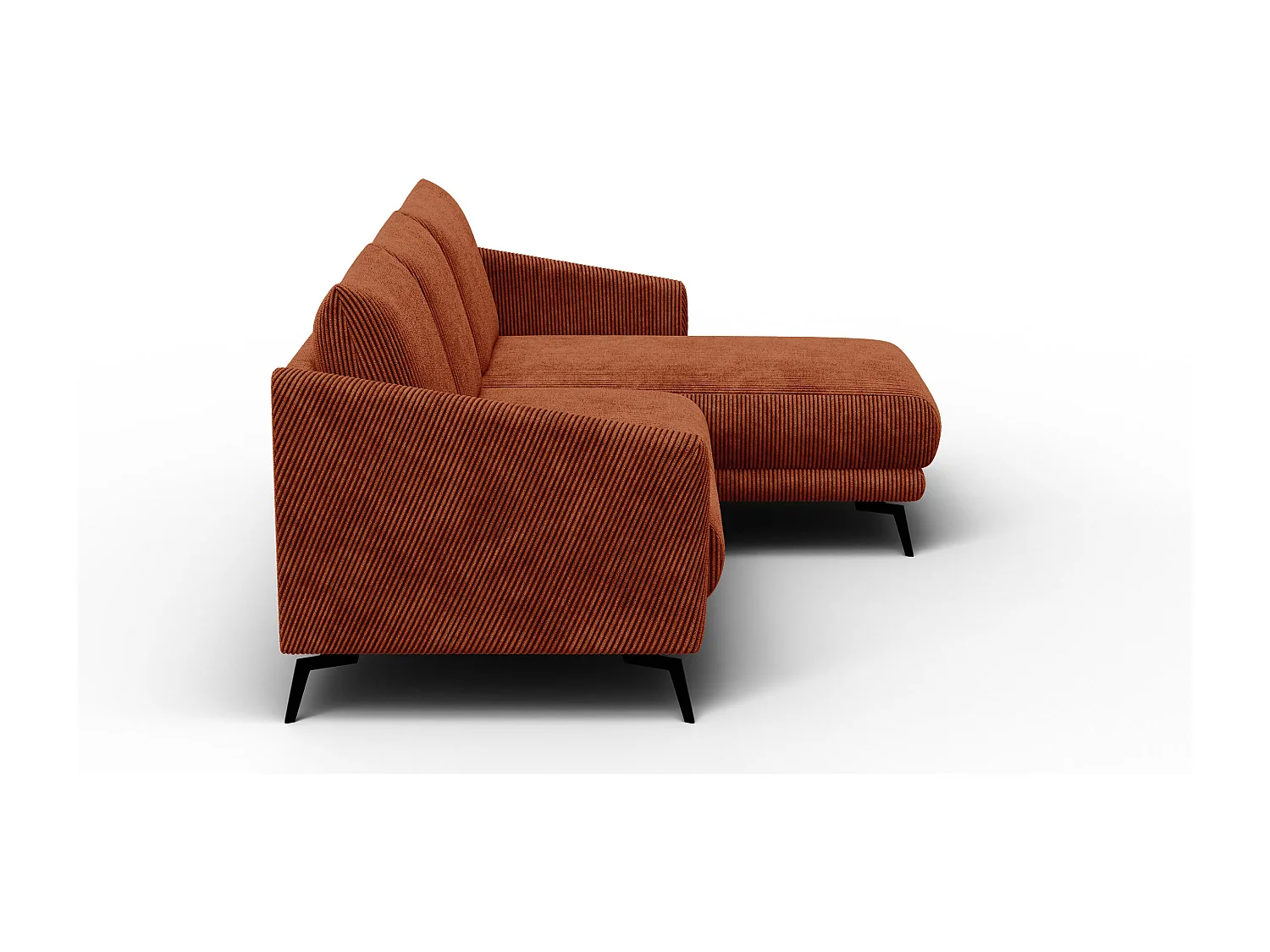 Ecksofa 3-Sitzer rechts VILT, orange