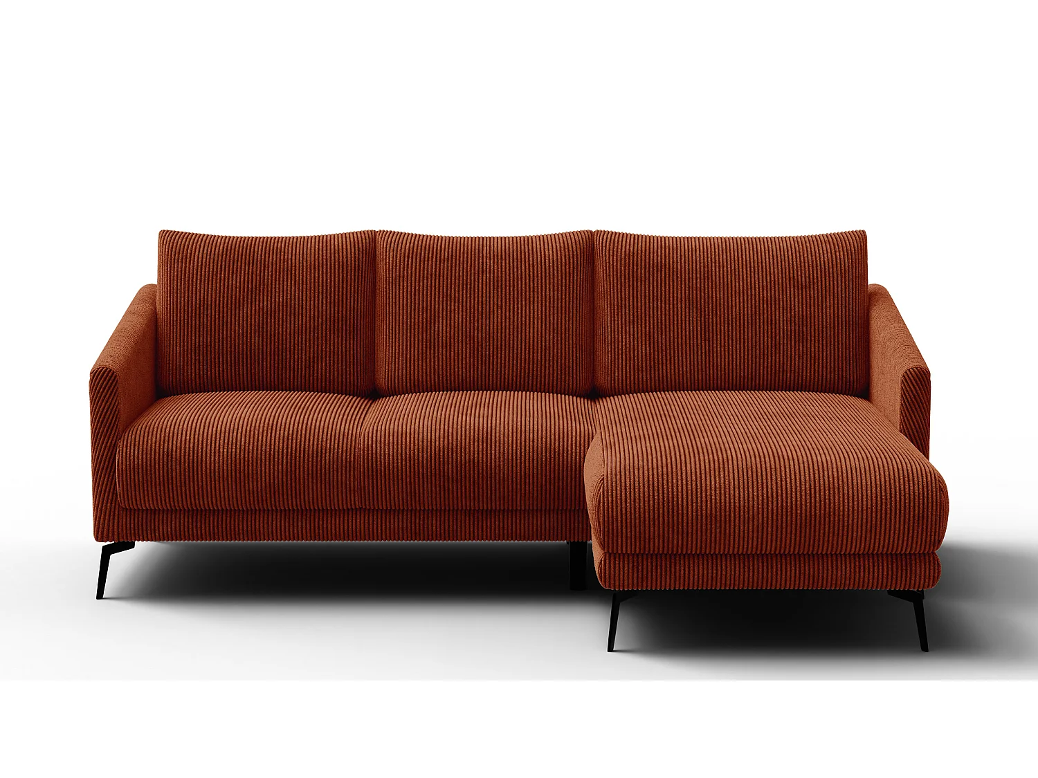 Ecksofa 3-Sitzer rechts VILT, orange