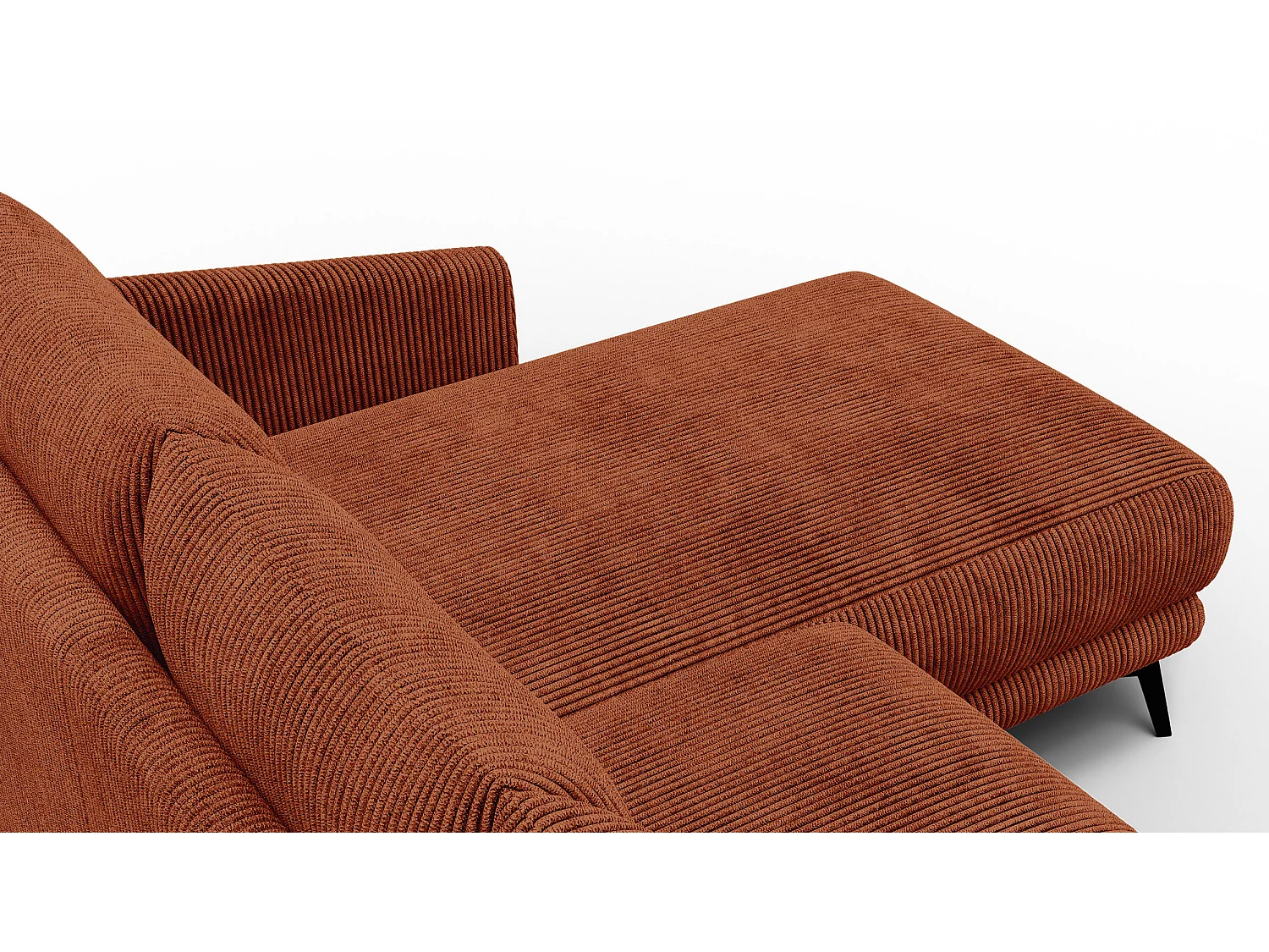 Ecksofa 3-Sitzer rechts VILT, orange