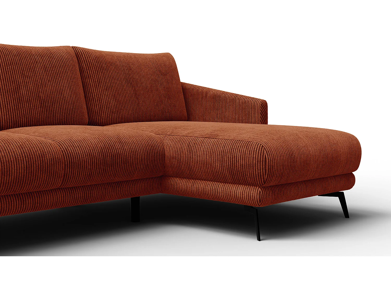 Ecksofa 3-Sitzer rechts VILT, orange
