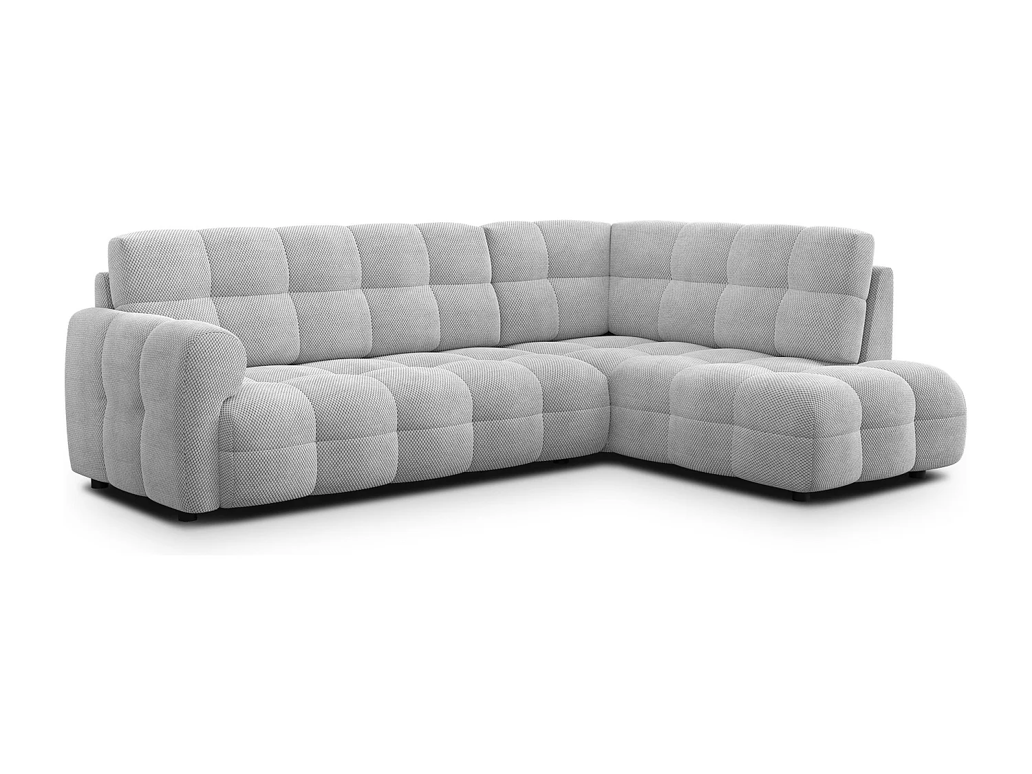 Ecksofa 5-Sitzer rechts MELLOW, hellgrau