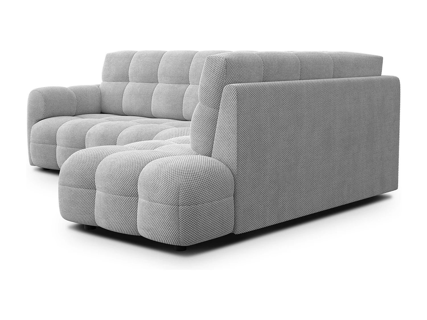 Ecksofa 5-Sitzer rechts MELLOW, hellgrau