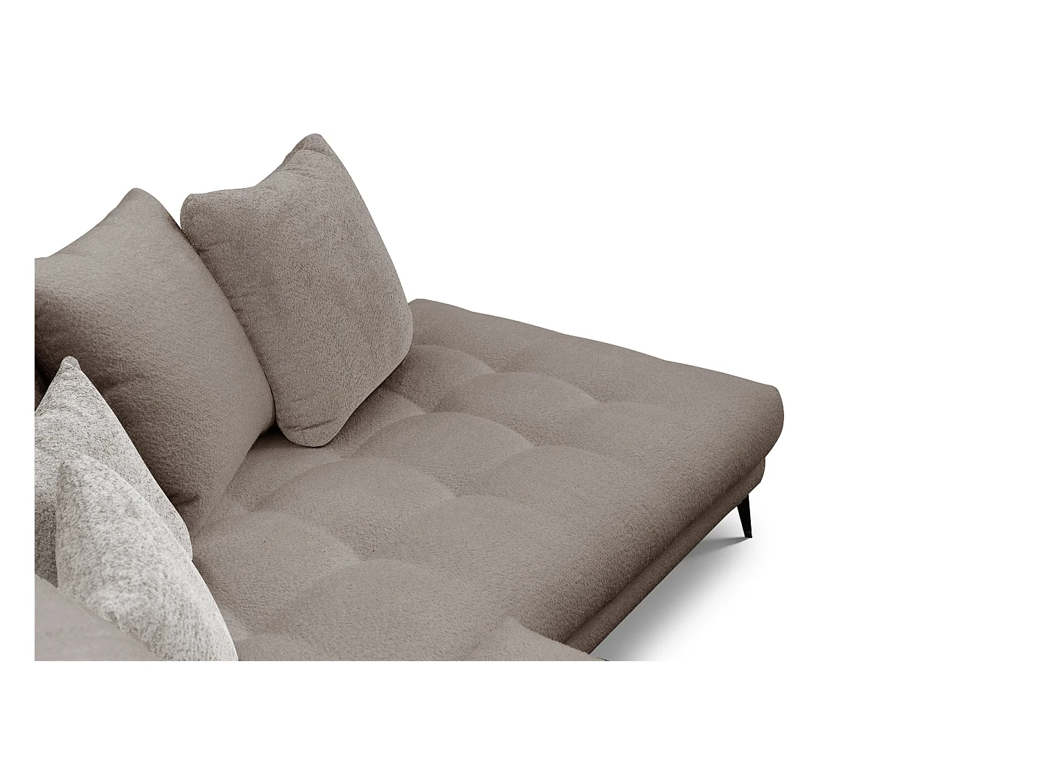 Canapé d'angle 5 places CALME, tissu beige