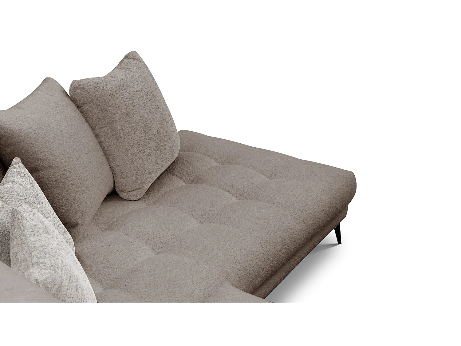 Canapé d'angle 5 places CALME, tissu beige