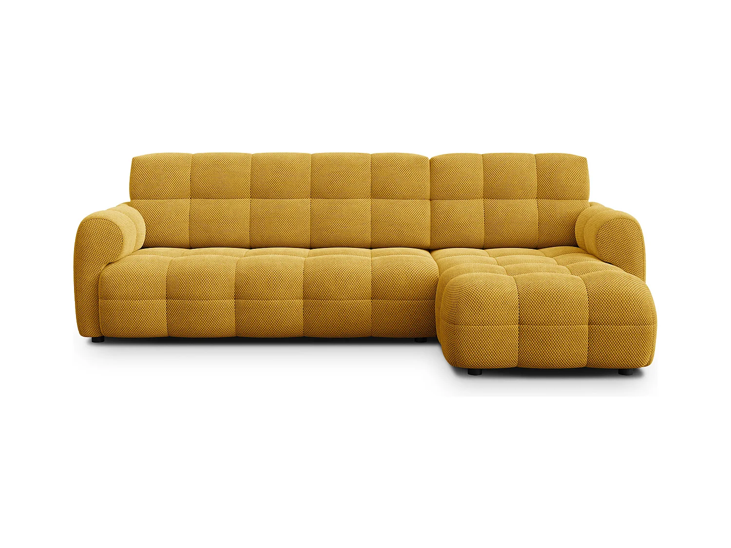 CANAPÉ D'ANGLE MELLOW 4 places, tissu jaune