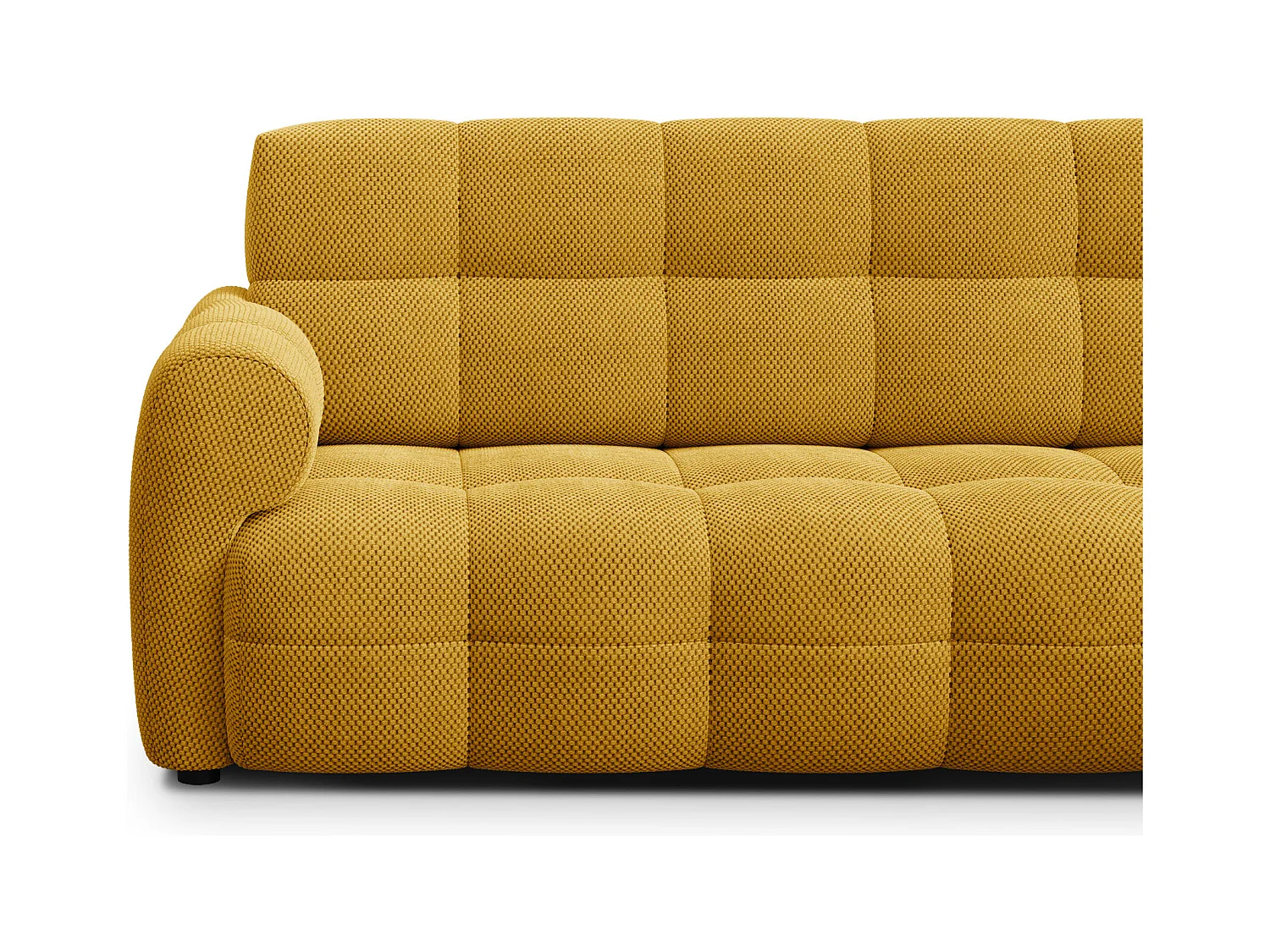 CANAPÉ D'ANGLE MELLOW 4 places, tissu jaune