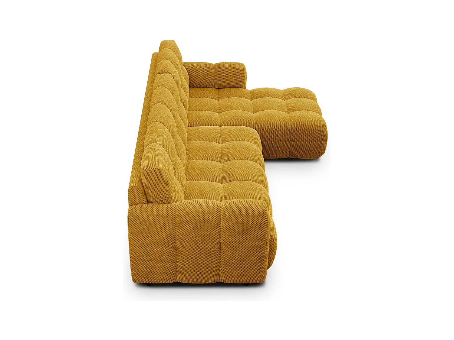 CANAPÉ D'ANGLE MELLOW 4 places, tissu jaune